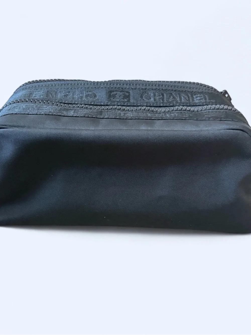 Vintage 2002 Chanel Sports Line Cosmetic Makeup Toiletry Travel Nylon Pouch Bag